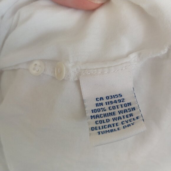 April Cornel Nightgown Nighty Pajamas Size Medium Gently Used Cotton White - Picture 9 of 10